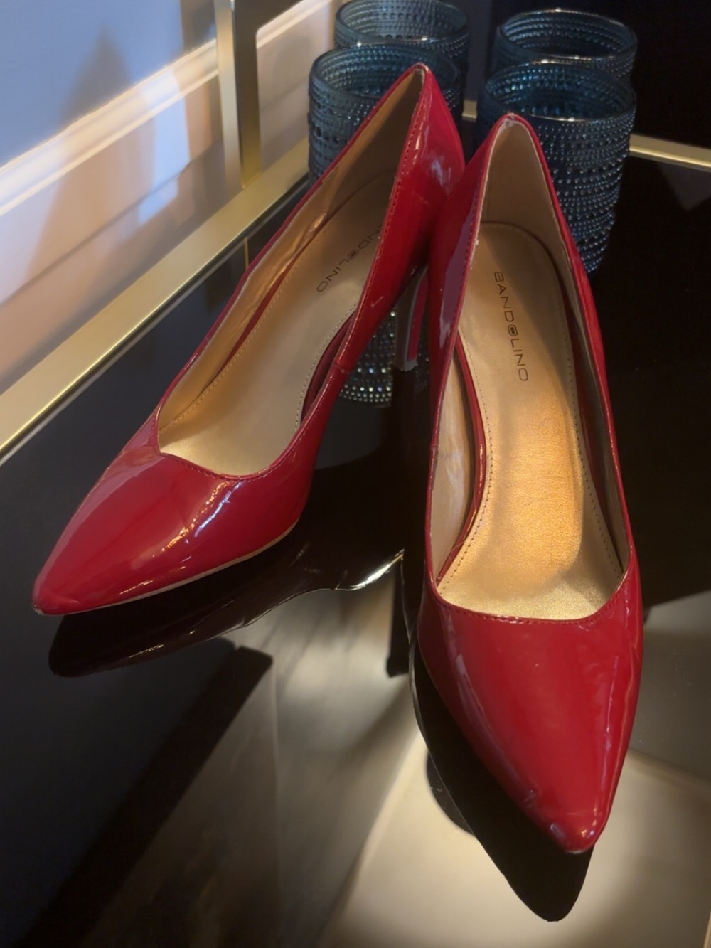 Bandolino Red Patent Pointed Pumps SIZE 7.5